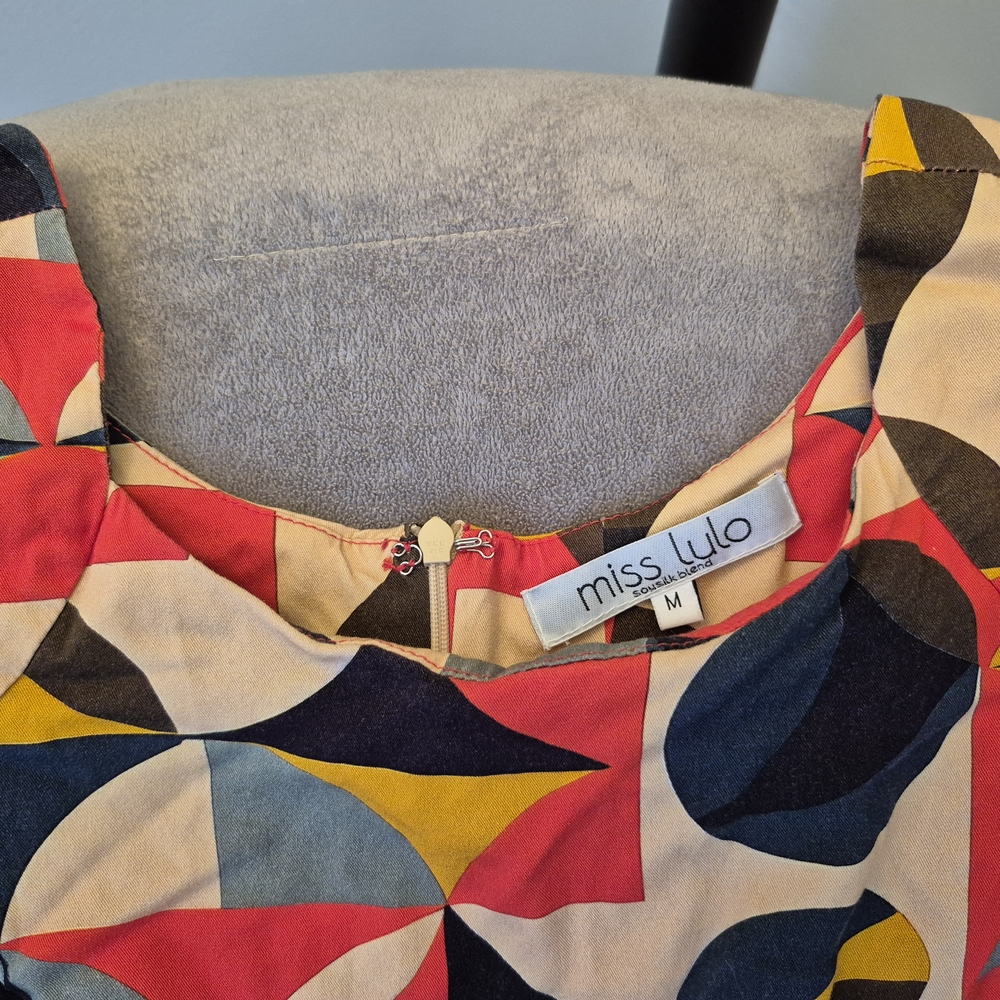 Colorful Geometric Pattern Dress - Picture 2 of 2